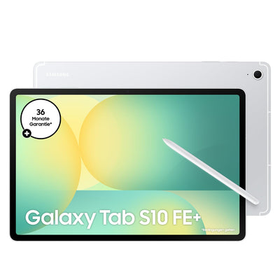 Samsung Galaxy S10 FE+ AI-Tablet, Android Tablet, 256 GB Speicher, 12 GB RAM, 33,28 cm/13,1" Display, Inkl. S Pen, Wi-Fi, Lange Akkulaufzeit, Silver, 36 Monate Herstellergarantie [Exklusiv auf Amazon]