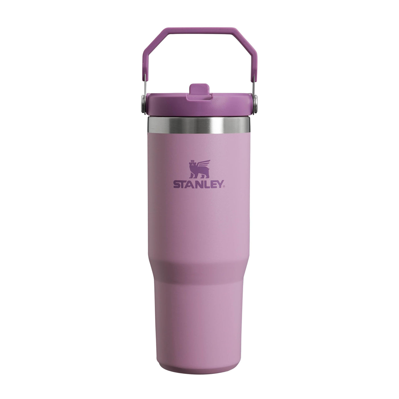 Stanley IceFlow Flip Straw Trinkflasche mit Strohhalm 0.89L - Thermosflasche Hält 12+ Stunden Kalt - Auslaufsicher - Trinkflasche Sport - Wasserflasche BPA Frei - Spülmaschinenfest - Lilac