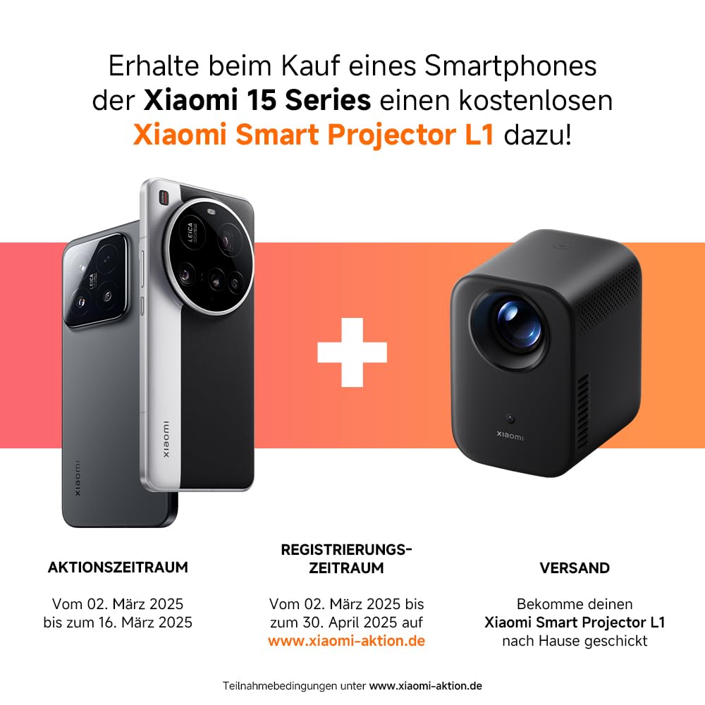 Xiaomi 15 Smartphone, 12+512GB, Weiß, Handy ohne Vertrag, 50MP Leica Kamera, 120Hz WQHD+ AMOLED Display, Snapdragon 8 Elite, 5240mAh, 90W HyperCharge, Xiaomi Hyper AI, Dual-SIM