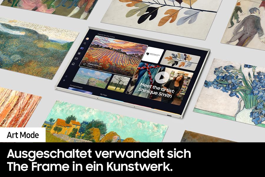 Samsung QLED 4K Fernseher The Frame 75 Zoll, Samsung TV mit mattem Display und austauschbarem Rahmen, Art Mode, Smart TV, GQ75LS03DAUXZG, Deutsches Modell [2024]