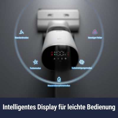 OSOTEK H200 Lite Wischsauger, 180° Flacher Saugwischer,3 in 1 kabelloser Nass Trockensauger mit Selbstreinigung,2 Seite Kantenreinigung, LED-Anzeige, Reinigung unter tiefen Möbeln