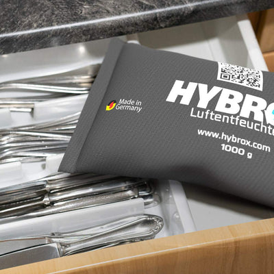HYBROX Auto Luftentfeuchter Kissen - Wiederverwendbar, Entfeuchter, Autoentfeuchter (SPARSET 2x1000g)