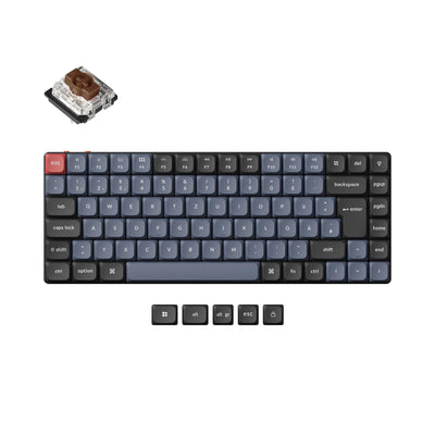 Keychron K3 Pro QMK/VIA Custom Ultra-Slim Wireless Mechanical Keyboard, Hot-swappable Bluetooth/Wired DE-ISO Layout Programmable RGB Backlit Brown Switch Gaming Keyboard for Mac Windows