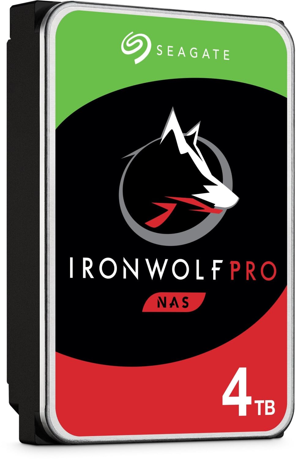 Seagate IronWolf Pro 4 TB ST4000NE001 NAS interne Festplatte, CMR 3,5 Zoll, SATA 6 Gb/s 7.200 U/min, 256 MB Cache, für RAID Network Attached Storage (erneuert)