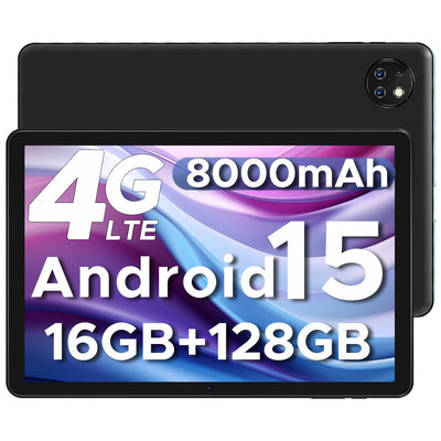 DOOGEE T10W Android 15 Tablet 10 Zoll 16GB RAM +128GB ROM (2TB TF) 2025 Neueste Tablet mit SIM Card Slot, 8000mAh Gaming Tablets Android 4G LTE/5G WiFi, Dual Kamera, BT5.0/ OTG/Face ID/USB Type C