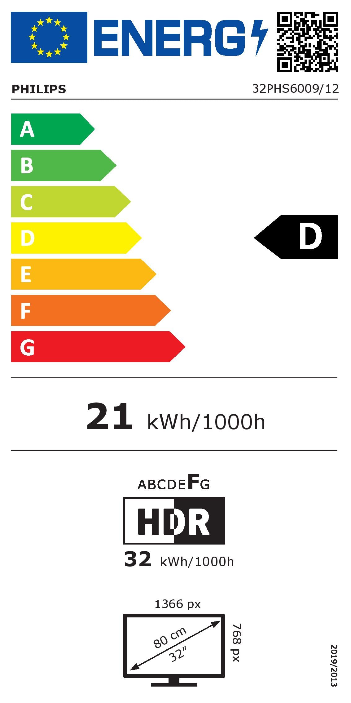 Philips 32PHS6009 HD LED Smart TV - 32-Zoll Display mit Pixel-präziser, HD Titan OS Plattform und Dolby Digital - Funktioniert mit Alexa und Google Sprachassistent – Matt Schwarzer
