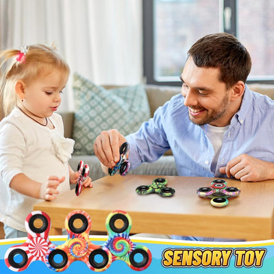 12 Pack Fidget Spinner Bulk für Kind Erwachsene Weihnachtsstrumpf Füller Geschenk, Metall Tri-Spinner Fidget Spielzeug Durable Hand Spinner für Stress Relief, Party Favors Supplies Goodie Bag Stuffers