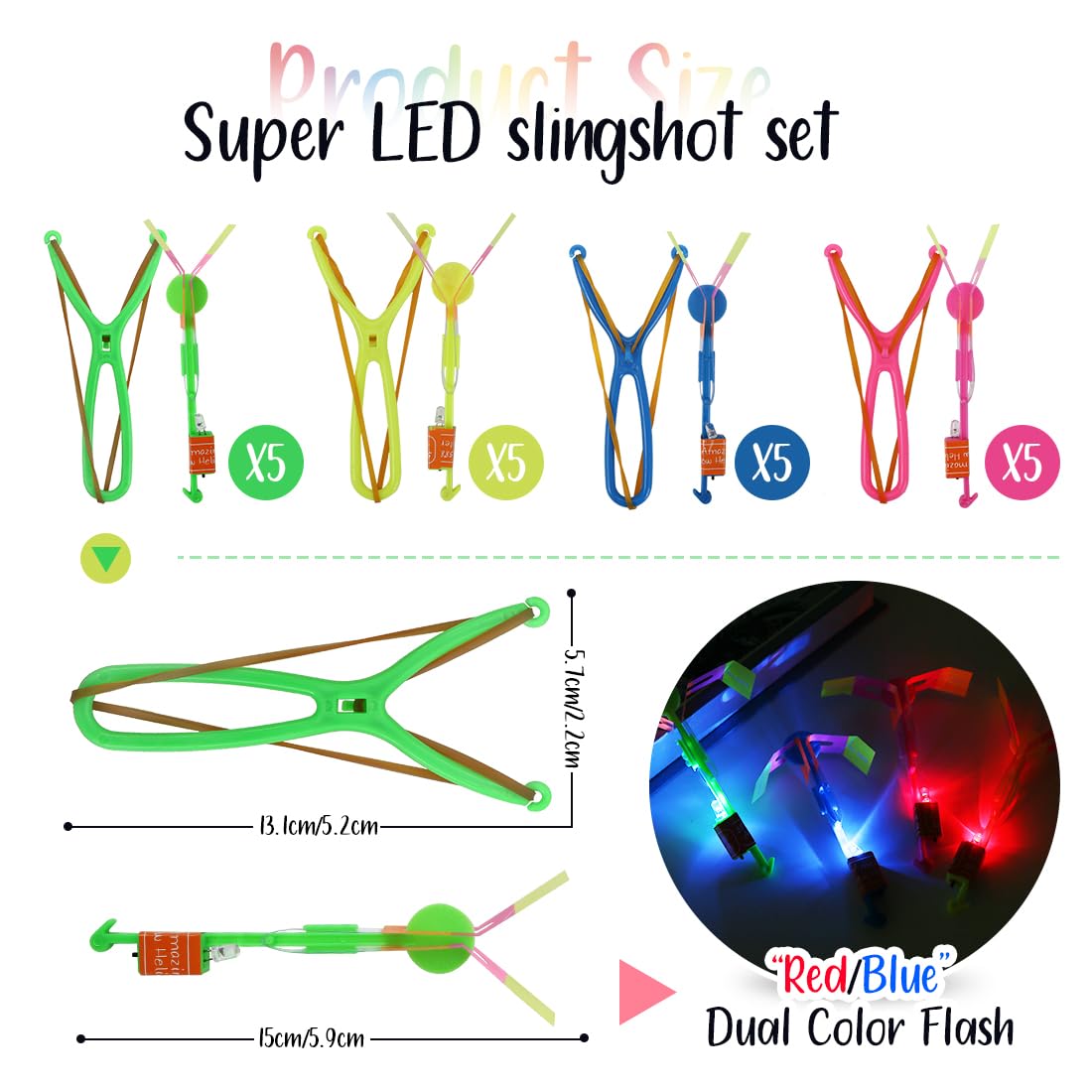 20 Stück LED Leuchtspielzeug Partyartikel, Leuchtspielzeug Schleuder, Fliegendes Spielzeug Party Set, Led licht nacht Hubschrauber, Led Springendes Spielzeug für Kinder, Mitgebsel Kindergeburtstag