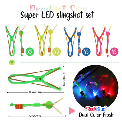 20 Stück LED Leuchtspielzeug Partyartikel, Leuchtspielzeug Schleuder, Fliegendes Spielzeug Party Set, Led licht nacht Hubschrauber, Led Springendes Spielzeug für Kinder, Mitgebsel Kindergeburtstag