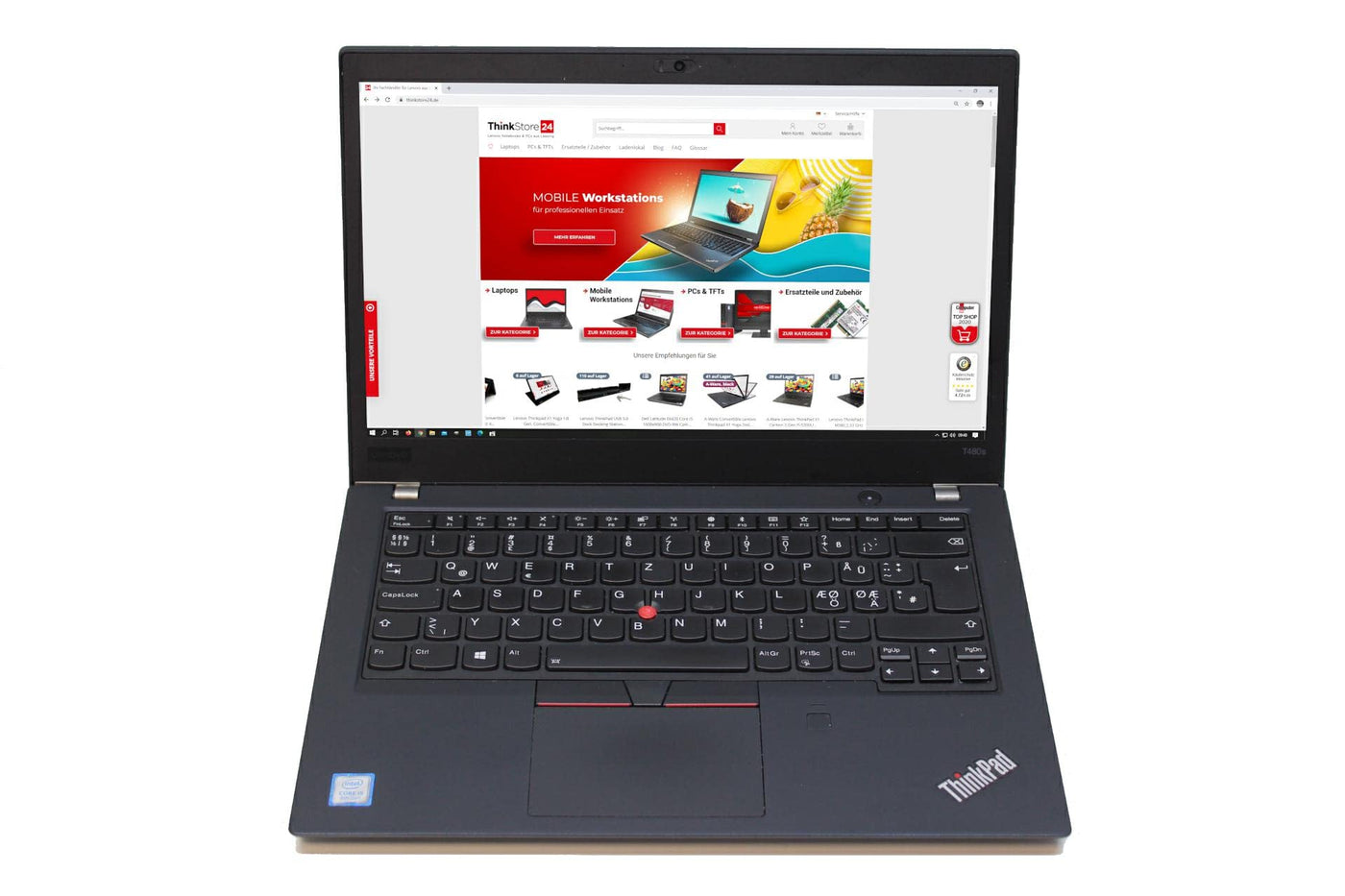 Lenovo A-Ware ThinkPad T480s i7-8550U 16GB RAM 512GB SSD FullHD IPS Backlit Fingerprint Webcam (Generalüberholt)