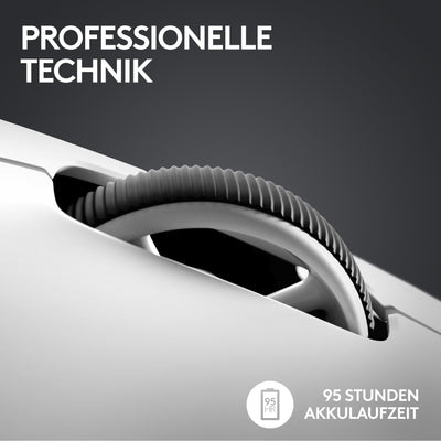 Logitech G PRO X SUPERLIGHT 2 LIGHTSPEED Kabellose Gaming-Maus, West Europa Verpackung, Lightweight, 60g, 8K-Abrufrate, 44K DPI, 5 programmierbare Tasten, USB-C, PC & Mac - Weiß