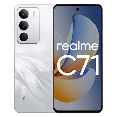 realme C71 5G Smartphone, 6,67" 120Hz Display, 6000mAh Akku, 8+256GB, 50MP Kamera, T7250 Octa-Core Chipsatz, White Swanl, ohne Adapter