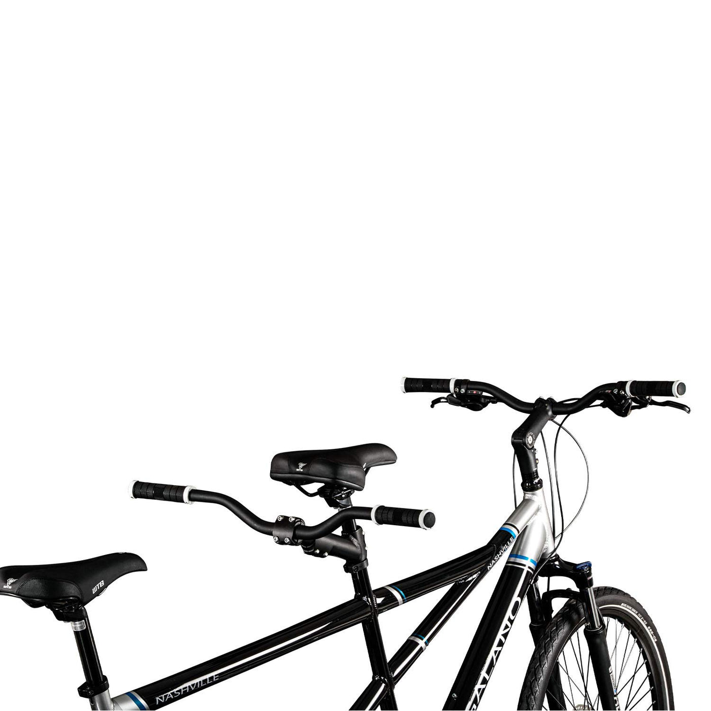 Galano Tandem Fahrrad 26 Zoll Mountainbike Nashville 24Gang MTB Hardtail Fahrrad (schwarz/grau, 53/46 cm)