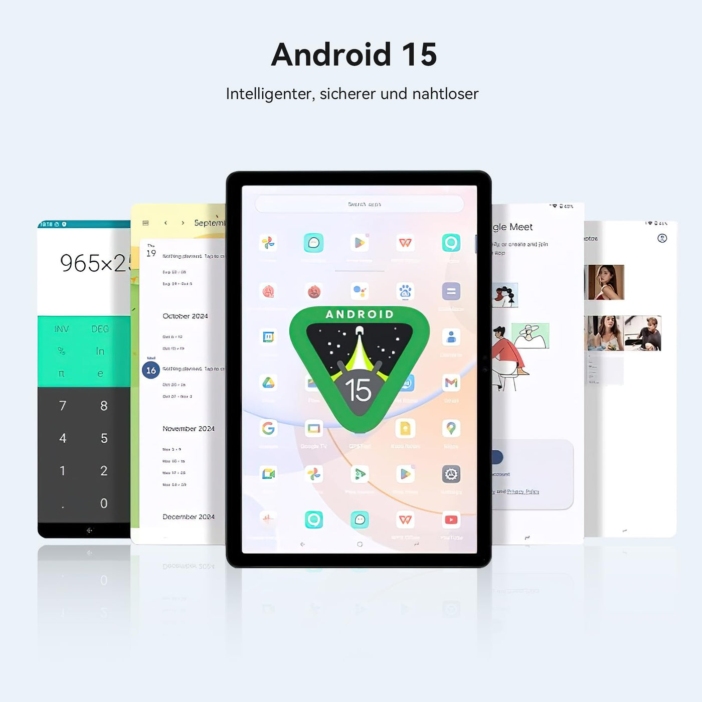Blackview Mega2 Android 15 Tablet 12 Zoll, 36GB RAM+256GB ROM, 2K FHD Gaming Tablet mit Tastatur Maus Stift Kopfhörer, 4G LTE+5G WiFi, 9000 mAh, WideVine L1, Dual Kamera, Face ID, GPS, Hülle