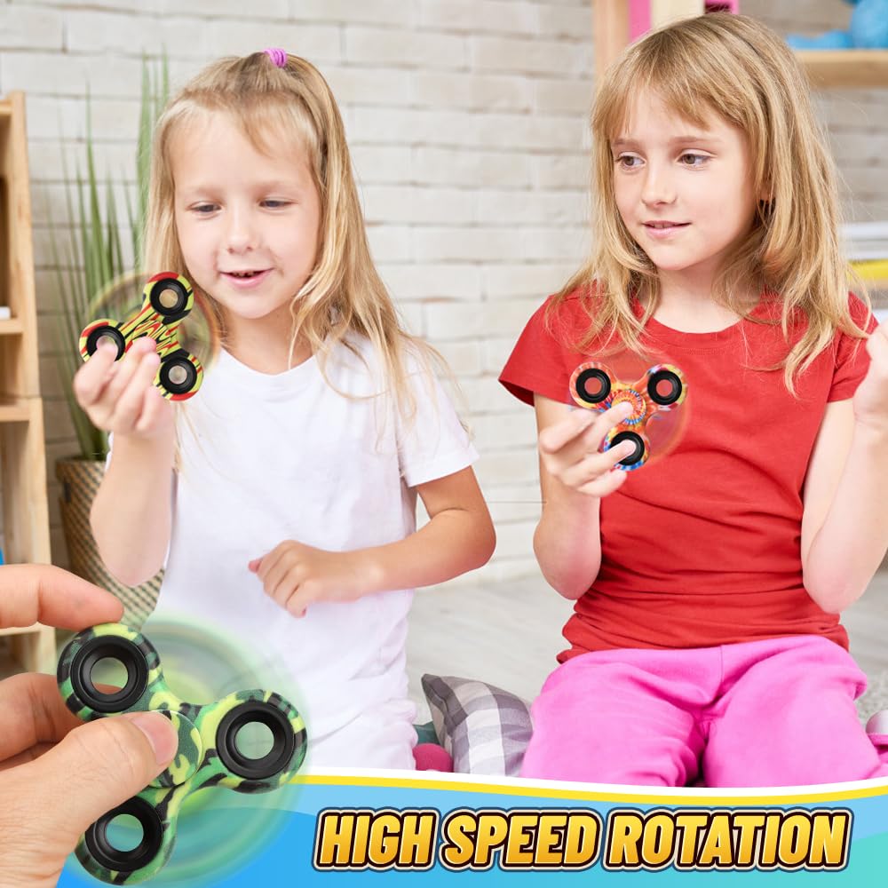 12 Pack Fidget Spinner Bulk für Kind Erwachsene Weihnachtsstrumpf Füller Geschenk, Metall Tri-Spinner Fidget Spielzeug Durable Hand Spinner für Stress Relief, Party Favors Supplies Goodie Bag Stuffers