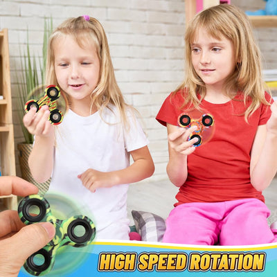 12 Pack Fidget Spinner Bulk für Kind Erwachsene Weihnachtsstrumpf Füller Geschenk, Metall Tri-Spinner Fidget Spielzeug Durable Hand Spinner für Stress Relief, Party Favors Supplies Goodie Bag Stuffers