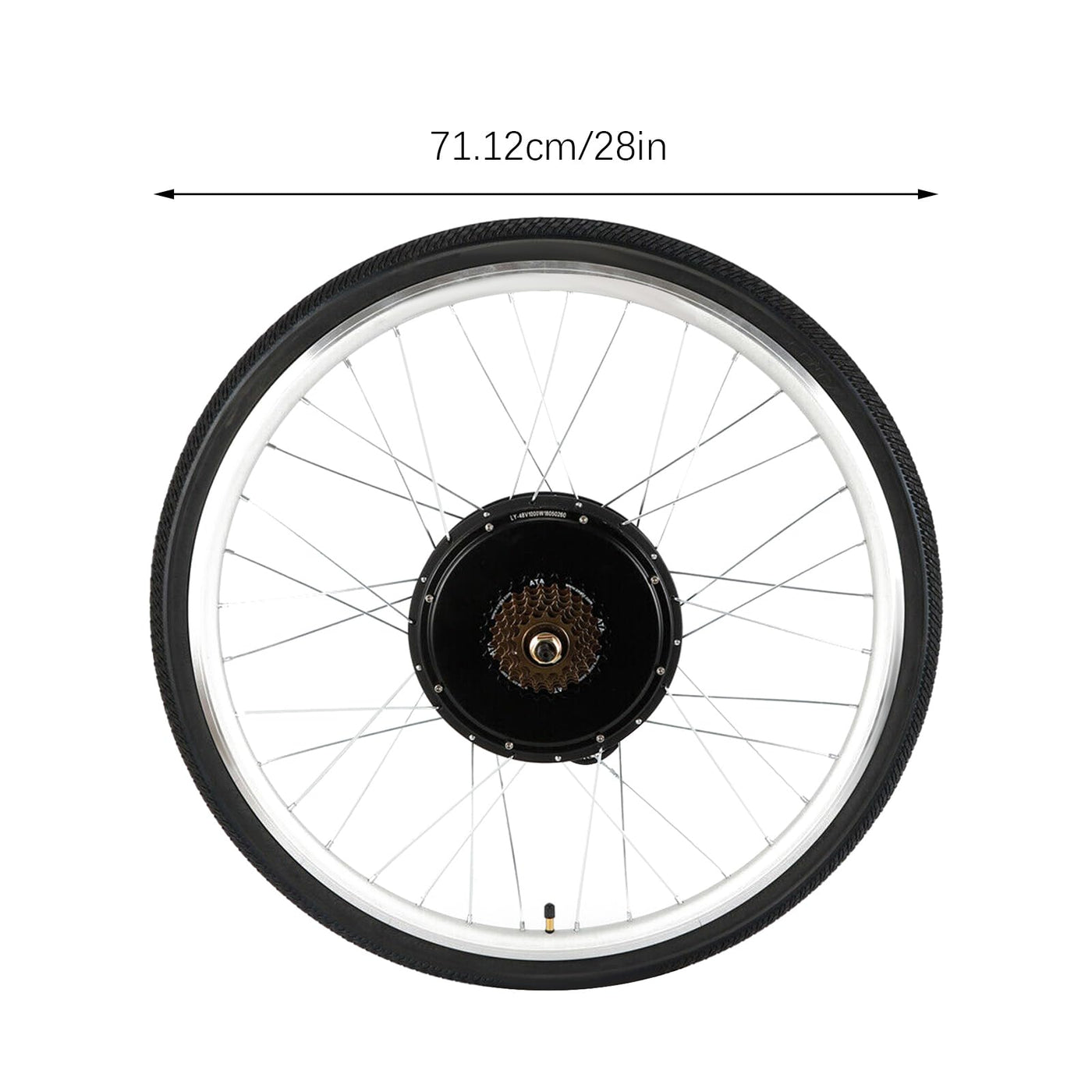 Frederimo E-Bike Umbausatz mit LCD Display, 28 Zoll Elektro-Fahrrad E-Bike Conversion Kit 48V 1000W Motor Elektrofahrrad Umbausatz für Hinterrad