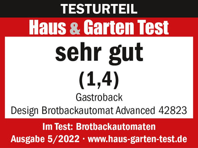GASTROBACK Brotbackautomat Advance - Vollautomatische Brotbackmaschine + 18 Programmen inkl. Joghurtmaschine, Timer-Funktion, Zutatenfach, Sichtfenster, Brotautomat / Backmaschine in Edelstahl Optik