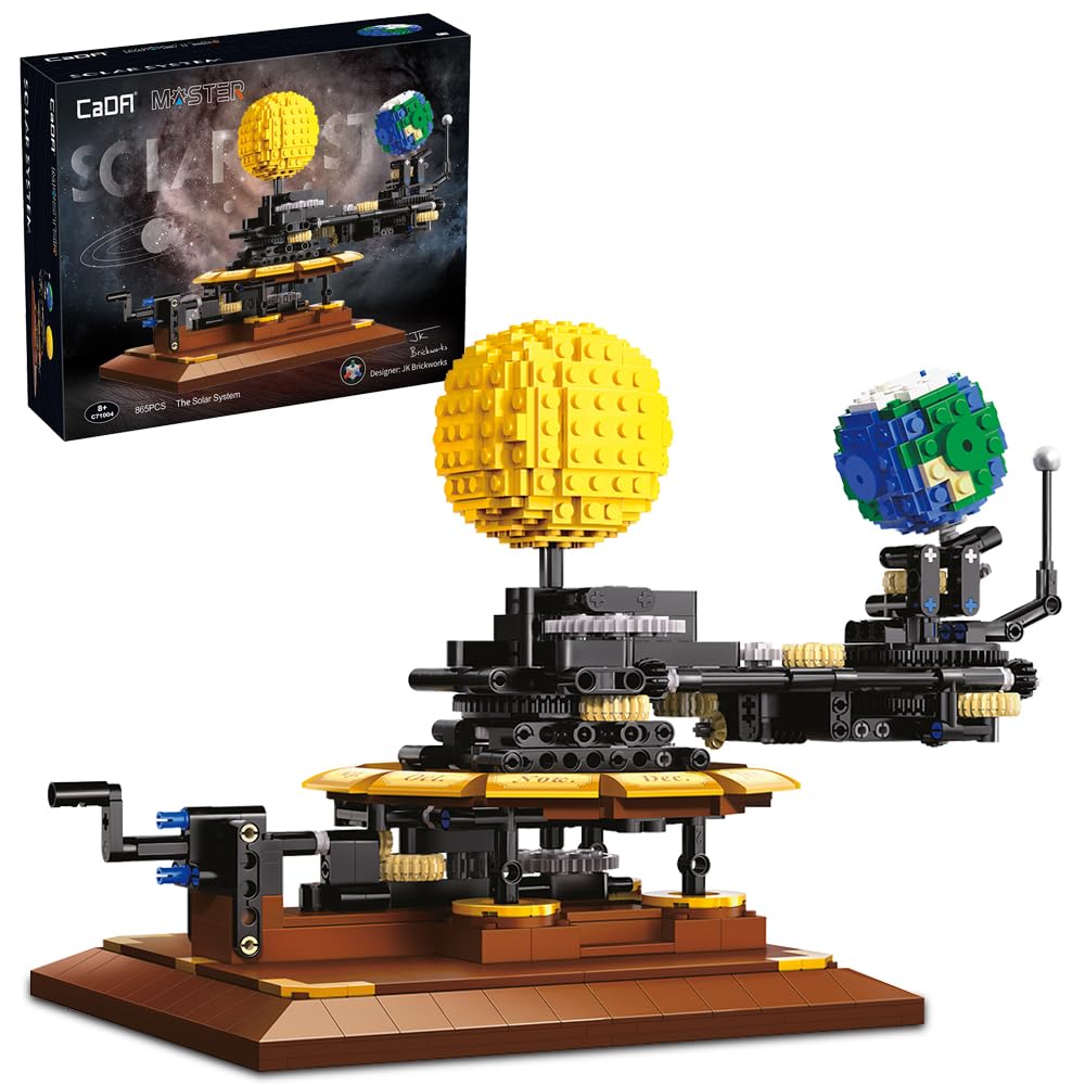 CaDA Klemmbaustein C71004W Technik Sonnensystem Set, 865 Teile Master Bausteine, in luxuriöser Originalverpackung