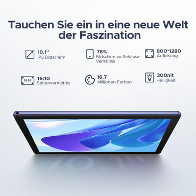 DOOGEE U10 Android 15 Tablet 10 Zoll 16GB RAM+128GB ROM (2TB TF) 5060mAh Kinder Tablet Android WiFi 6, WidevineL1, 8+5MP Dual Kamera, GMS, BT5.0, Type C Tablets PC [2025]