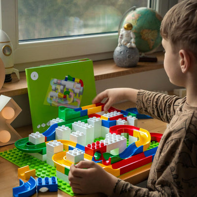 Hubelino 420572 Baukasten Maxi (213-teilig) Kugelbahn, kompatibel