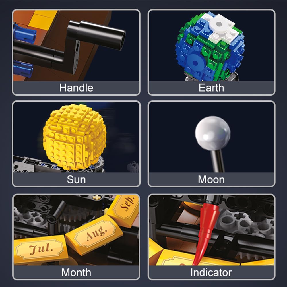 CaDA Klemmbaustein C71004W Technik Sonnensystem Set, 865 Teile Master Bausteine, in luxuriöser Originalverpackung