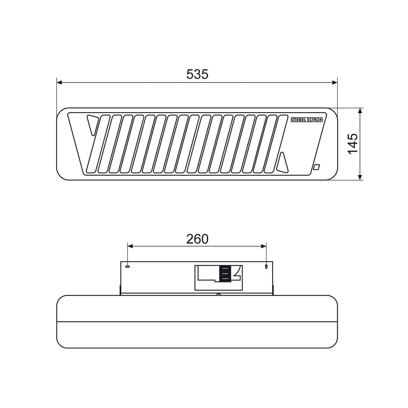 STIEBEL ELTRON Infrarot-Quarzstrahler IW 120, 1,2 kW, TÜV/GS geprüft, Weiß, ohne Stecker, 230V, 229339