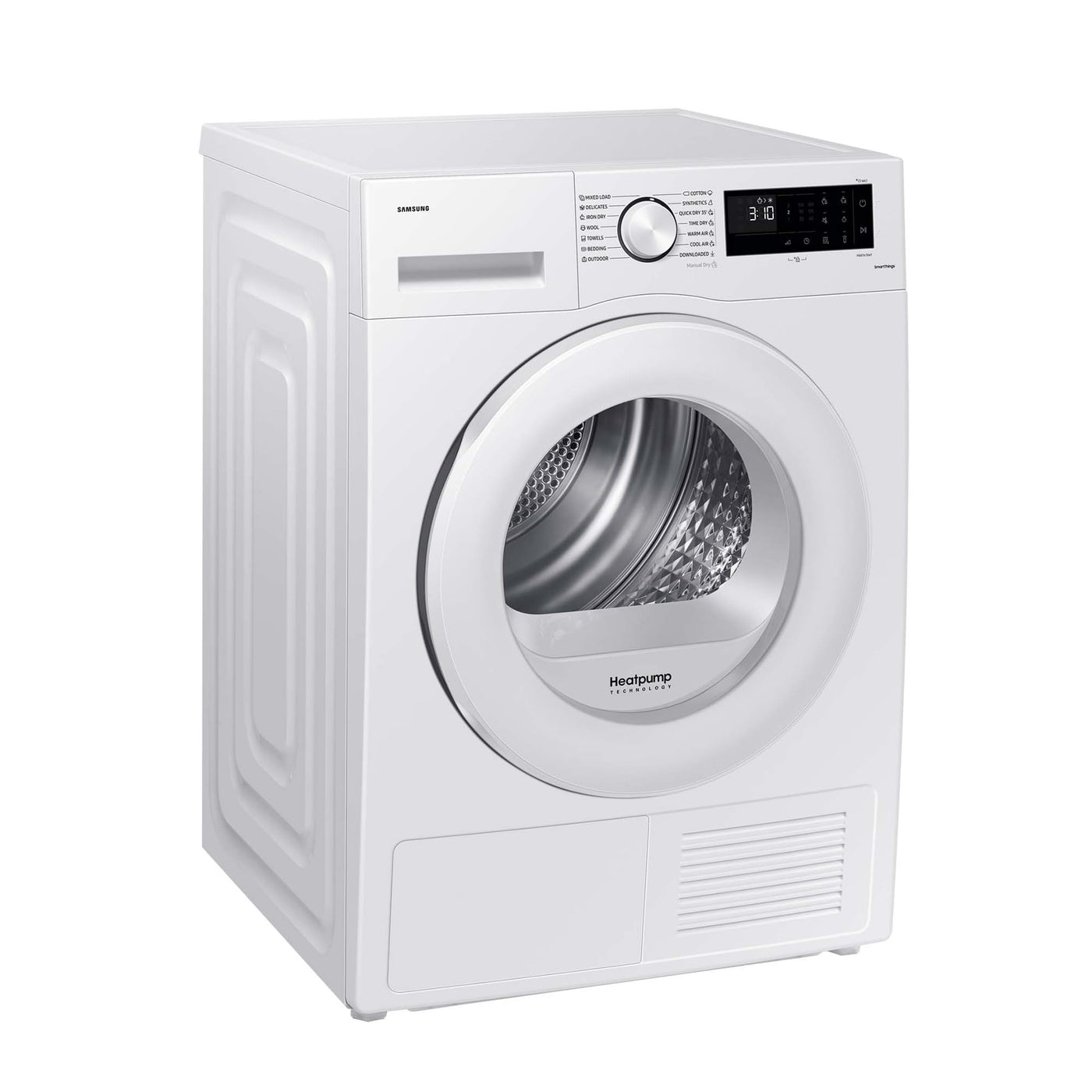 Samsung Wärmepumpentrockner, 8 kg, EEK: A++, Wäschetrockner mit WiFi-SmartThings-App, Hygiene-Programm, Air Refresh, Knitterschutz, Weiß, DV80CGC0B0TEEG