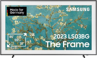 Samsung QLED 4K The Frame 65 Zoll Fernseher (GQ65LS03BGUXZG, Deutsches Modell), mattes Display, austauschbare Rahmen, Art Mode, Smart TV [2023]