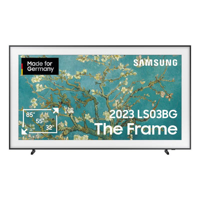 Samsung QLED 4K The Frame 65 Zoll Fernseher (GQ65LS03BGUXZG, Deutsches Modell), mattes Display, austauschbare Rahmen, Art Mode, Smart TV [2023]