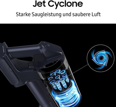 Samsung Jet 85 Wet&Clean Akku-Staubsauger, 210 W, Inkl. Wischaufsatz Spray Spinnig Sweeper und weiterem Zubehör, Blau, VS20C85G7TB/WD