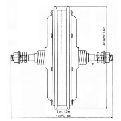 JAYEUW Elektrofahrrad Umrüstsatz 20 Zoll 48V 1000W E-Bike Umrüstsatz Elektrofahrrad Vorder-/Hinterrad bürstenlose Motornabe (Front Wheel-48V 1000W)