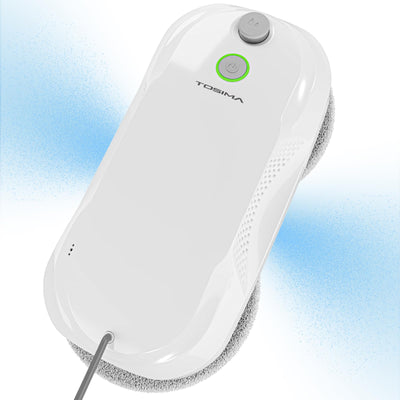 Tosima W5 Fensterputzroboter- Fensterroboter mit doppelter Düse,Einzigartige Variable Frequenzabsaugung, dreifaches Sicherheitssystem, Kantenerkennungsfunktion, intelligente Navigation (Weiß)