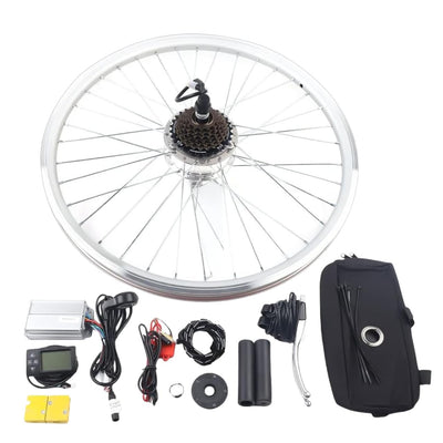 Froulaland 26 Zoll 36V 350W Elektrofahrrad Hinterrad Umbausatz E-Bike Conversion LCD Kit Ausgestattet Mit Einem Leistungsstarken Controller, Um Eine Große Stromversorgung Sicherzustellen.