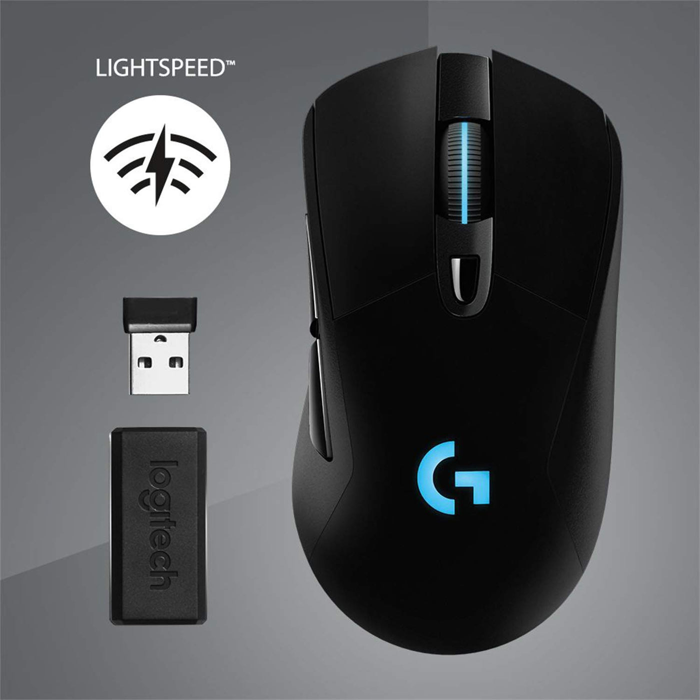 Logitech G703 LIGHTSPEED kabellose Gaming-Maus mit HERO 25K DPI Sensor, Wireless Verbindung, LIGHTSYNC RGB, POWERPLAY-kompatibel, geringes Gewicht von 95g, PC/Mac - Schwarz
