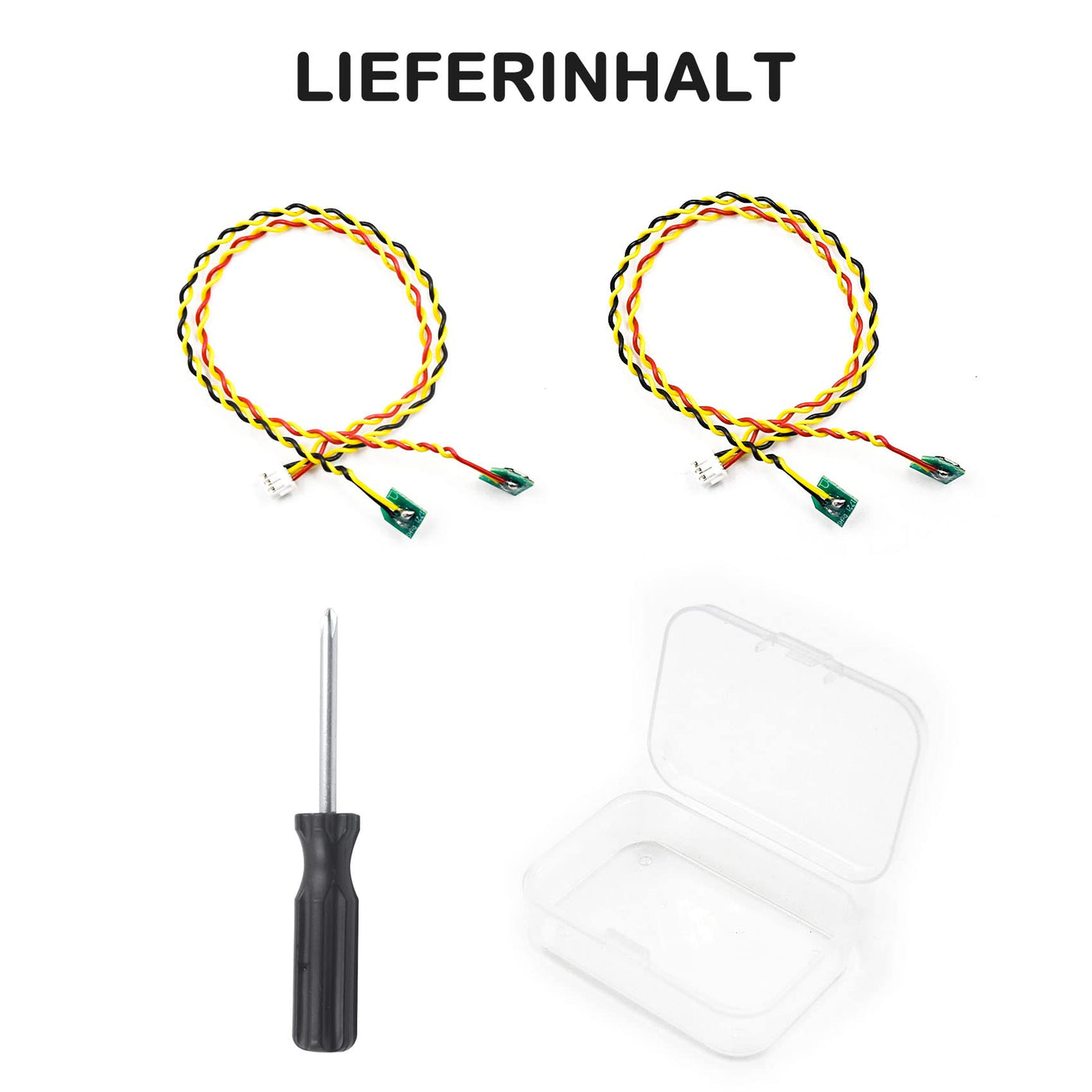 2 Stücke Ersatz Tasten Kabel mit Schraubendreher für Toniebox Lautstärkeregler Tasten Ohren (Nur Tasten Kabel), Mikrotaster Button Reparatur Zubehör Kompatible mit Toniebox Lautstärkeregler Tasten