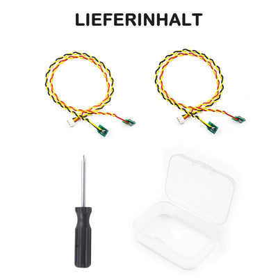 2 Stücke Ersatz Tasten Kabel mit Schraubendreher für Toniebox Lautstärkeregler Tasten Ohren (Nur Tasten Kabel), Mikrotaster Button Reparatur Zubehör Kompatible mit Toniebox Lautstärkeregler Tasten