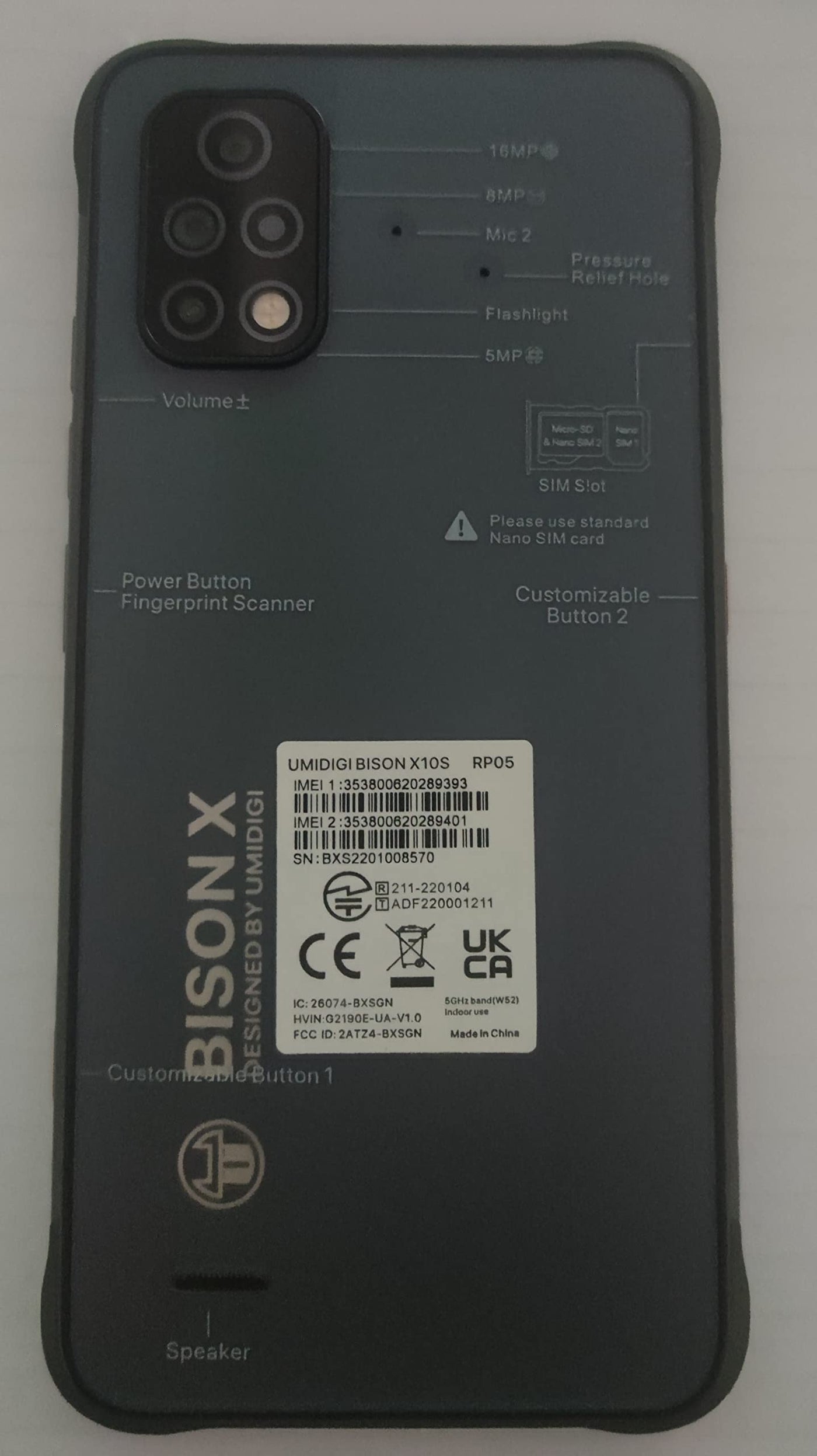 UMIDIGI Bison X10S Outdoor Handy Ohne Vertrag Günstige,6150mAh Akku 6.53 Zoll FHD+ Display Android 11 4GB+32GB/256GB Erweiterbar Outdoor Handy OTG/GPS