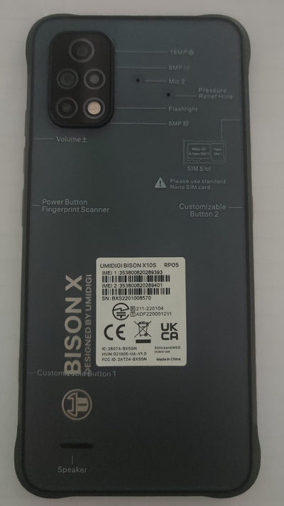 UMIDIGI Bison X10S Outdoor Handy Ohne Vertrag Günstige,6150mAh Akku 6.53 Zoll FHD+ Display Android 11 4GB+32GB/256GB Erweiterbar Outdoor Handy OTG/GPS