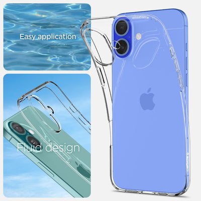 Spigen Liquid Crystal Hülle Kompatibel mit iPhone 16 -Crystal Clear