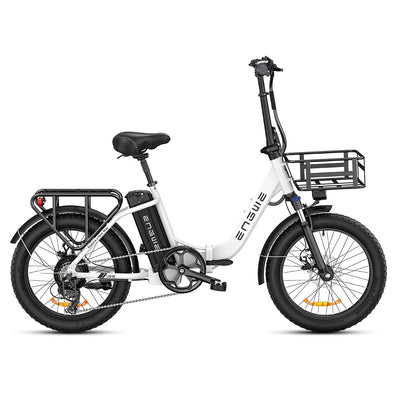 ENGWE E Bike Klappbar Ebike 20 Zoll Elektrofahrräder mit Korb, 36V 15.6Ah Akku, 25km/h Reichweite bis zu 140KM
