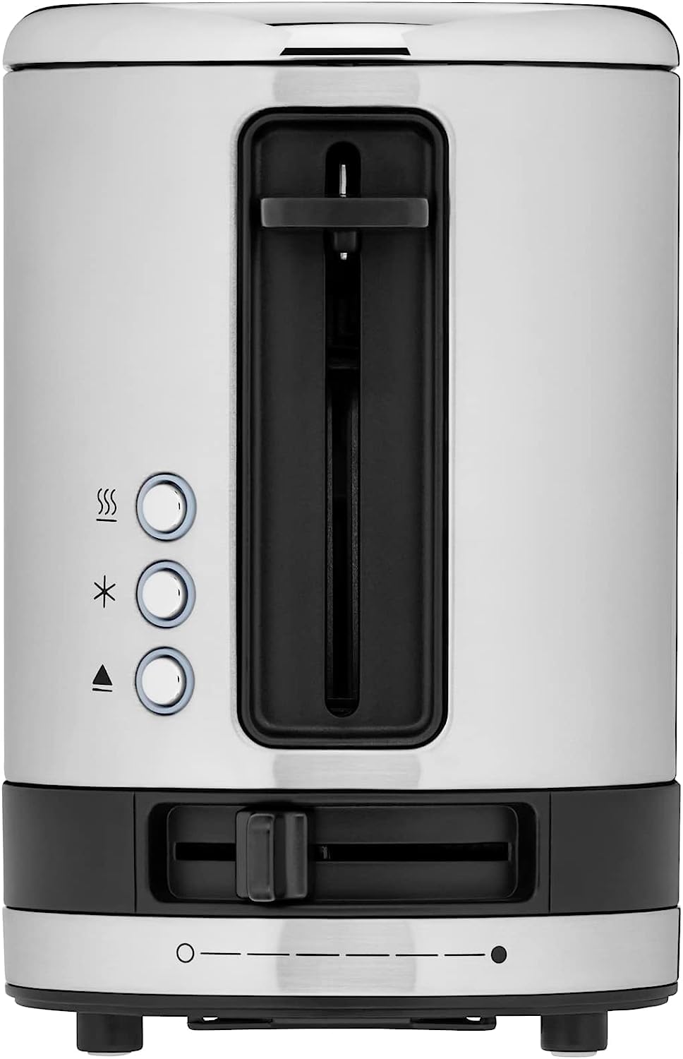 WMF Küchenminis 1-Scheiben Toaster Langschlitz XXl-Toast, Mini Toaster mit Brötchenaufsatz 7 Bräunungsstufen Überhitzungsschutz 600W Edelstahl matt