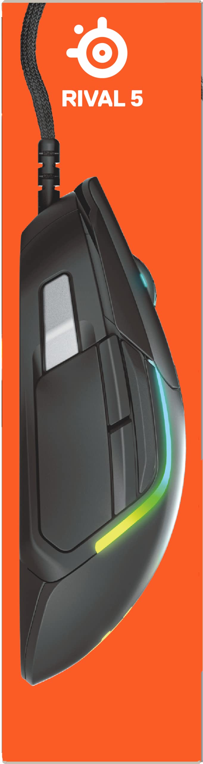 SteelSeries Rival 5 - Gaming-Maus - TrueMove Air Optische Sensor mit 18CPI - 9 programmierbare Tasten - Federleichte 85 Gramm, Schwarz