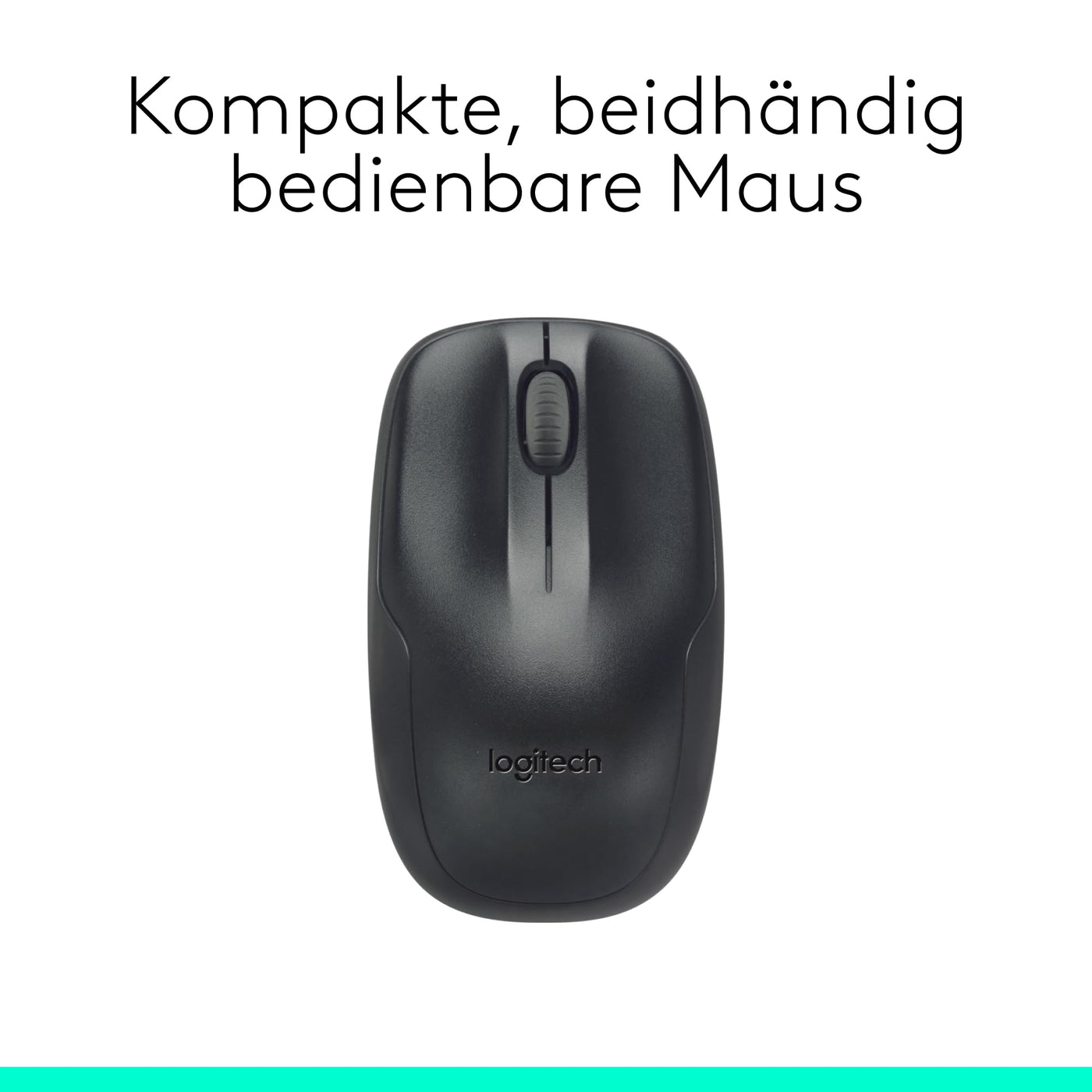 Logitech MK220 Kompaktes, Kabelloses Set mit Tastatur und Maus für Windows, US QWERTY-Layout - Schwarz