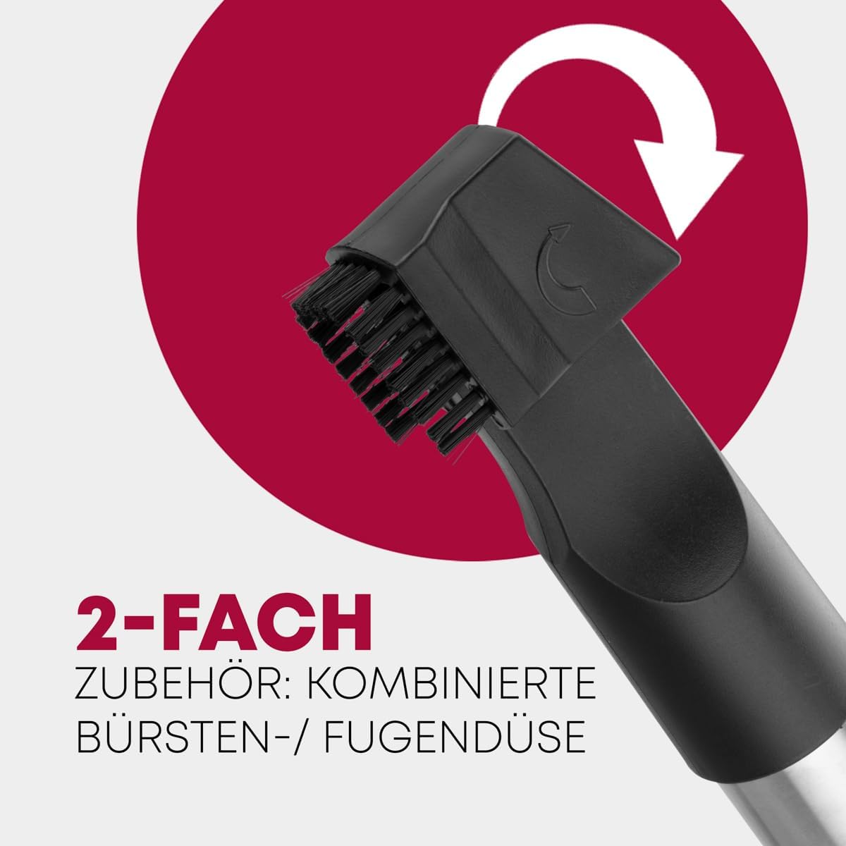 Clatronic® Staubsauger mit Beutel | Bodenstaubsauger mit energiesparenden 700 Watt | Staubsauger mit 5-Fach Mikrofiltersystem | Umschaltbare Bodenbürste und Bürsten-/Fugendüse | BS 1300 N anthrazit