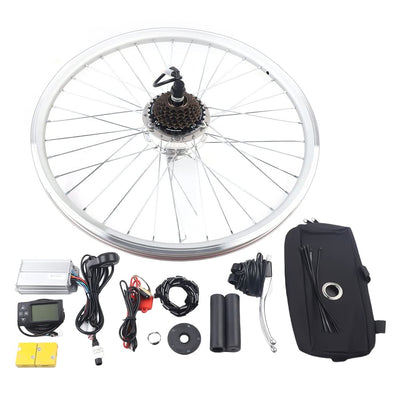 28 Zoll Ebike Umbausatz, 36V 250W Heckmotor Fahrrad E-Bike Hub Umbausatz mit LCD Display, Höchstgeschwindigkeit bis zu 30km/h. E-Bike Hinterrad Umbausatz Kit Pedelec Umbausatz