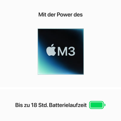 Apple 13" MacBook Air Laptop mit M3 Chip: 13,6" Liquid Retina Display, 24 GB gemeinsamer Arbeitsspeicher, 512 GB SSD Speicher, beleuchtete Tastatur, 1080p FaceTime HD Kamera, Polarstern