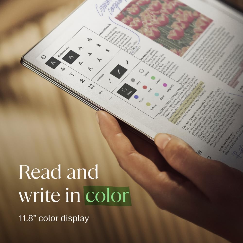 reMarkable Papier Pro Bundle – Folio Case aus Mosaic Weave | 11,8 Zoll Farbdisplay und Leselicht | mit reMarkable Paper Pro Tablet, Marker