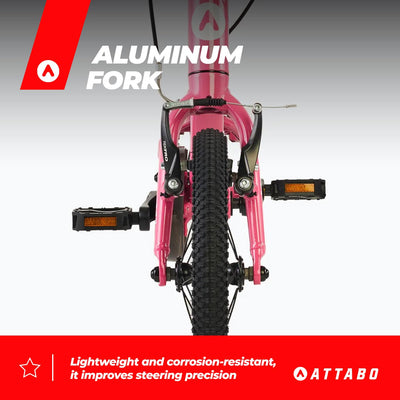 ATTABO Ease 14 – Kinderfahrrad (2–5 Jahre) mit leichtem Aluminiumrahmen, 14-Zoll-Rädern, geeignet für 85–110 cm Körpergröße, nur 7 kg, bis 50 kg belastbar, ergonomisch und stabil