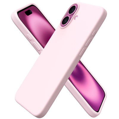 ORNARTO für iPhone 16 Plus Hülle Silikon 6,7 Zoll, dünne Handyhülle iPhone 16 Plus aus flüssigem Silikon, Kratzfeste und stoßfeste Schutzhülle iPhone 16 Plus Case(2024) - Rosa